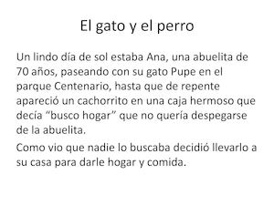 Cuentos El perro Y el gato