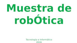 Muestra Robotica