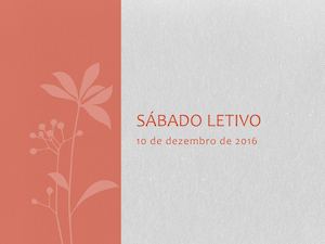 Sábado Letivo