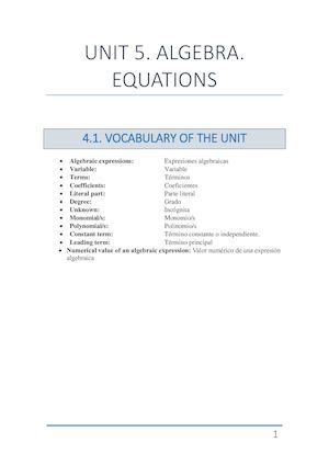 Cuadernillo algebra 2º ESO