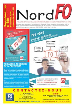 supplément NORD FO 188 - décembre 2016 - janvier février 2017