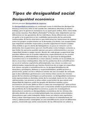 Desigualdad Social