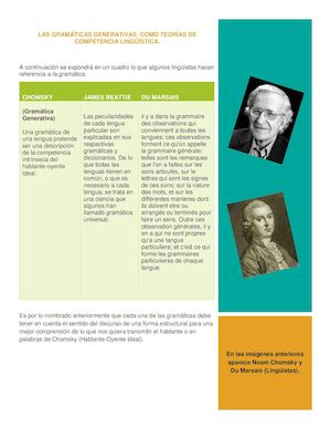 LAS GRAMÁTICAS GENERATIVAS  COMO TEORÍAS DE COMPETENCIA LINGÜÍSTICA.