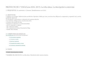 Proyecto La Tribu Educa Descubriendo A Nuestros Abuelos