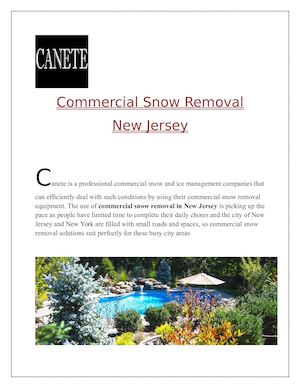 Commercial Snow Removal New Jersey