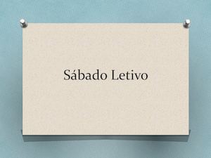 Sábado Letivo