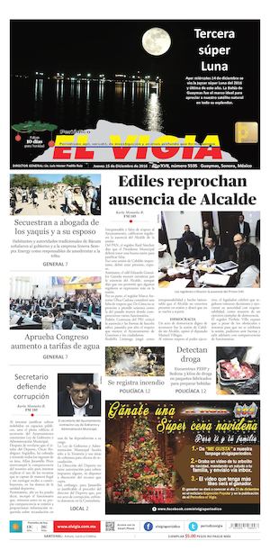 15 de diciembre del 2016