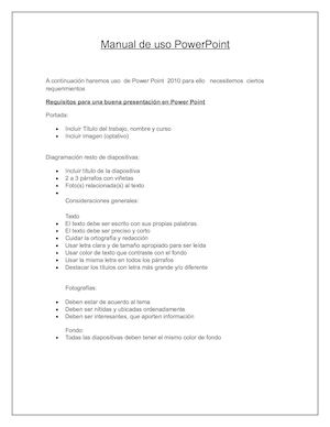 Trabajo De Manual de Power Point