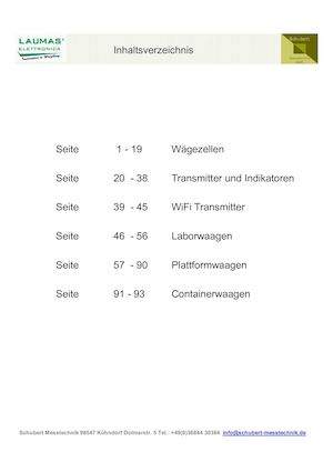 Katalog Produktübersicht Waagen Und Komponenten