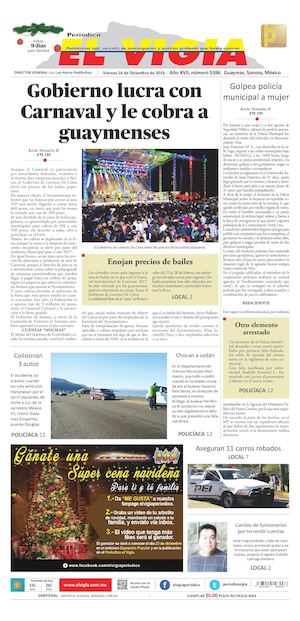 16 de diciembre del 2016