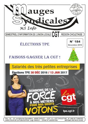 Mauges syndicales n°184 - Décembre 2016