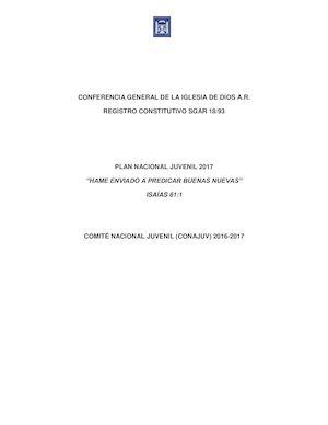 Plan Nacional Juvenil 2017