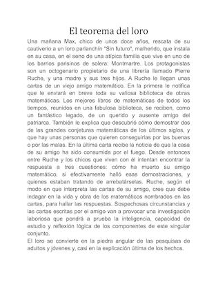 El teorema del loro resumen (FyQ)