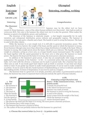 English Olympiad