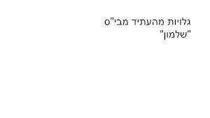 מצגת לספרון שלמון