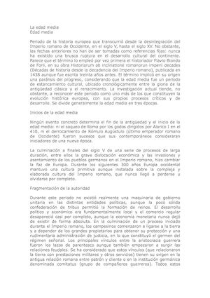 La Edad Media  Enrique Horacio Anguiano Alvarez