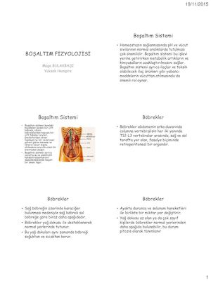 Boşaltim Fi̇zyoloji̇si̇