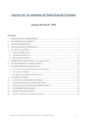 Aperçu Sur La Commune De Saint Jean De Crieulon