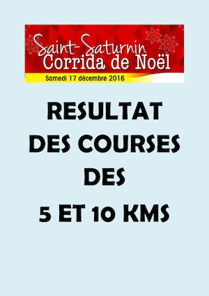 RESULTATS DE LA CORRIDA DE NOEL