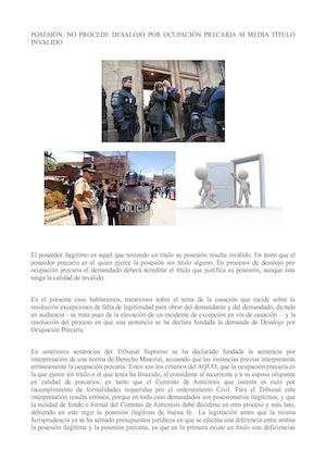 Posesión Ilegítimda Vs Posesión Precaria