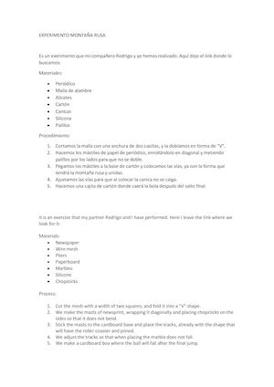 Experimento Montaña Rusa