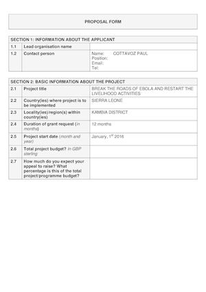 Sierra Leone WASH and Ebola Kambia 2015