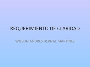 Requerimiento De Claridad