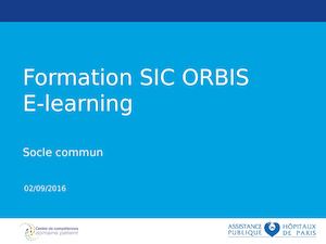 201609 Orbis E Learning Socle Commun