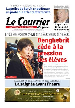 Le Courrier D'Algérie Du Mercredi 21 Décembre 2016