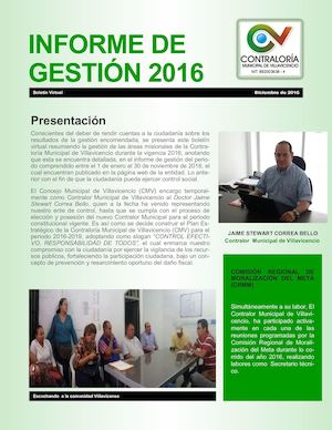 Boletín Virtual Contraloría Municipal de Villavicencio