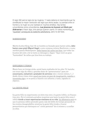 El Siglo Xxi Será El Siglo De Las Mujeres