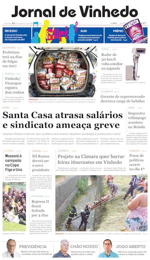 Jornal De Vinhedo Sabado 24 De Dezembro De 2016 Edic 1623