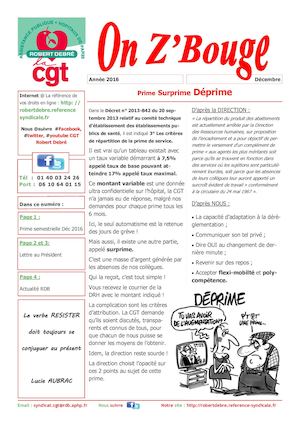 Journal Cgt Hôpital Robert Debré Décembre 2016