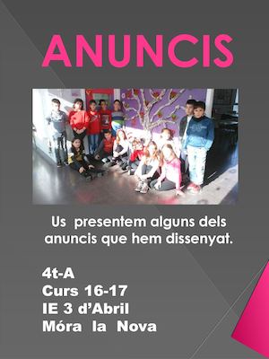 Anuncis de 4t A