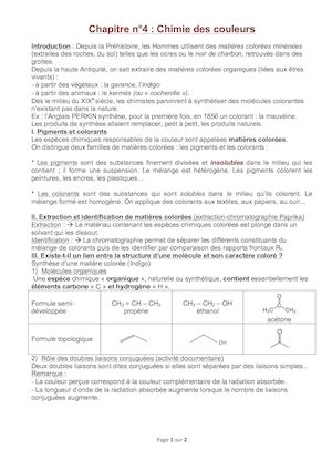 Ch 4 Chimie Des Couleurs2016