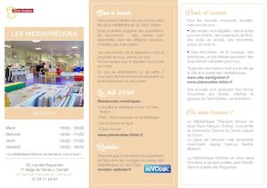 Plaquette Mediathèques Motordu et Théodore Monod