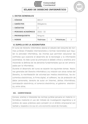 A0117 Silabo Derecho Informatico