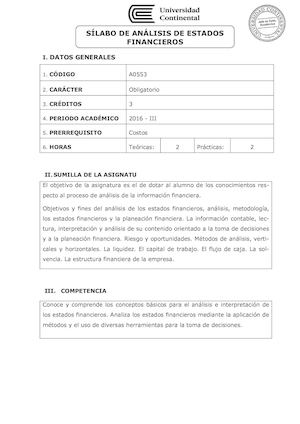 A0553 Silabo Analisis De Estados Financieros