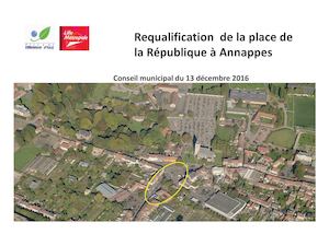 Projet de réaménagement de la place de la République à Annappes - 13 décembre 2016