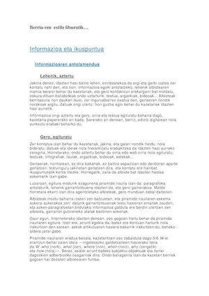 Berria Informazio Testuak