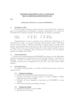 9 Revision Y Actualizacion Cuadrangulo Puquina Franja 1
