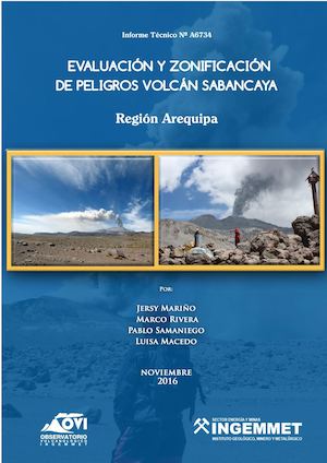 Informe Tecnico N°A6734 Evaluación y Zonificacion de Peligros Vocán Sabancaya
