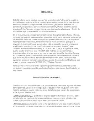 Lectura Fisica De Lo Imposible