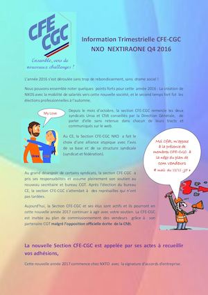 TRACT  CFE CGC  NXO NXTO NEXTIRAONE  Q4 2016 Diff
