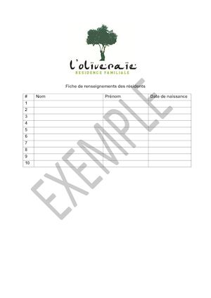 Contrat De Location Algérie Résidence L'oliveraie 2017