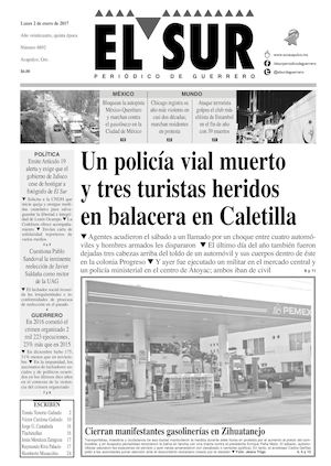 El Sur Lunes 02012017