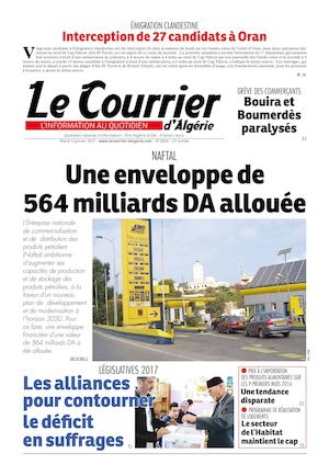 Le Courrier D'Algérie Du Mardi 3 Janvier 2017