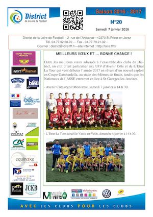 Bulletin d'information N°20 du 07 Janvier 2017