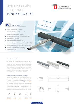 Aération & Désenfumage - Boitier à chaîne C20