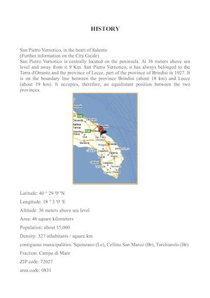 HISTORY OF SAN PIETRO VERNOTICO